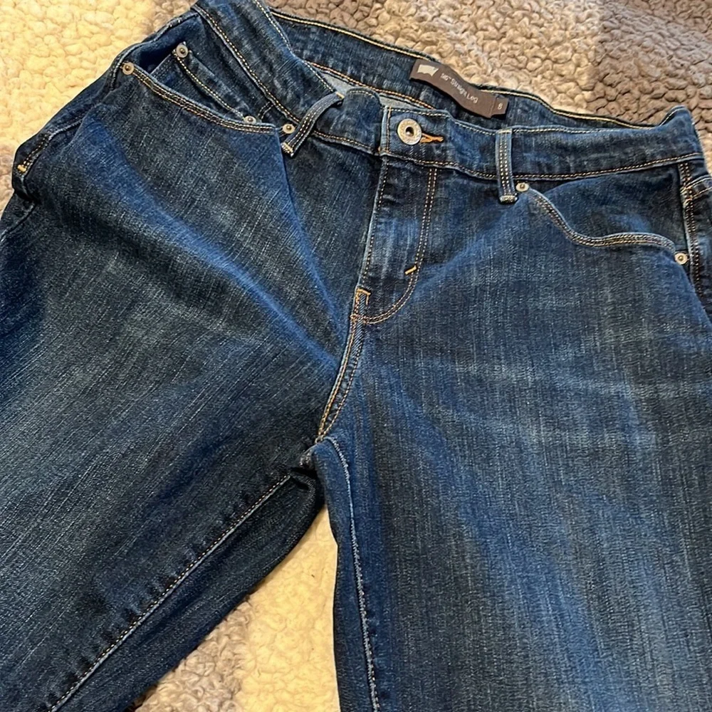 Levi’s Women’s 505 Straight Leg Jeans Dark Rinse Size 8